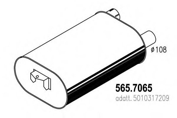 ASSO 565.7065 Middle-/End Silencer